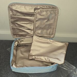 Blue and Gold Makeup Organizer Set